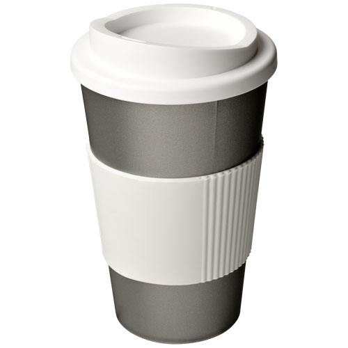 Gobelet isolant personnalisable 350ml Americano® Argent et Blanc